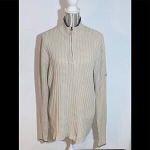 DKNY MENS 1/4 ZIP SWEATER SIZE XL